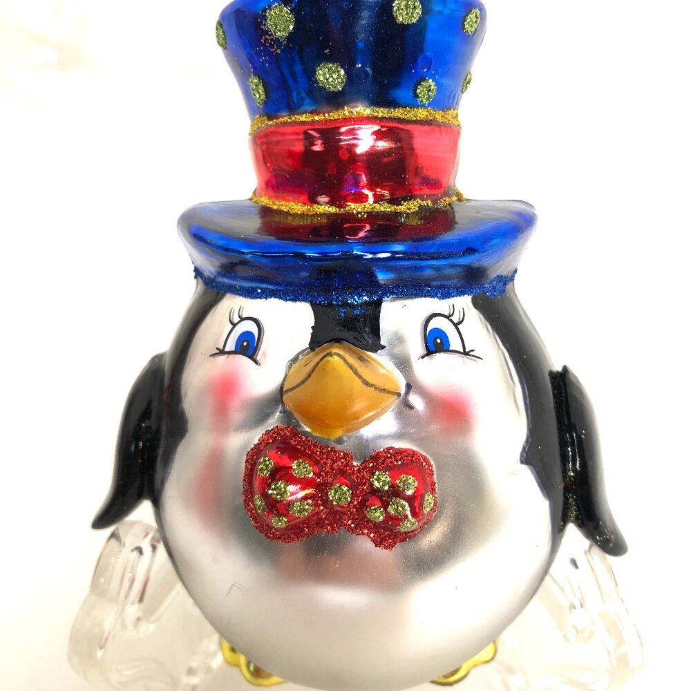 Sparkle Bright by Christopher Radko Penguin Hat Vintage Christmas Ornament 2012